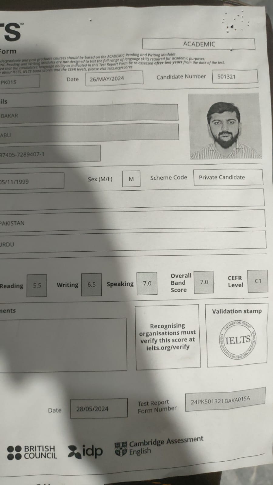 IELTS Certificate